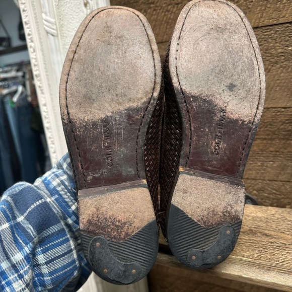 Cole Haan Brown Woven Leather Tassel Loafers – Men’s 8.5D - Picture 5 of 8